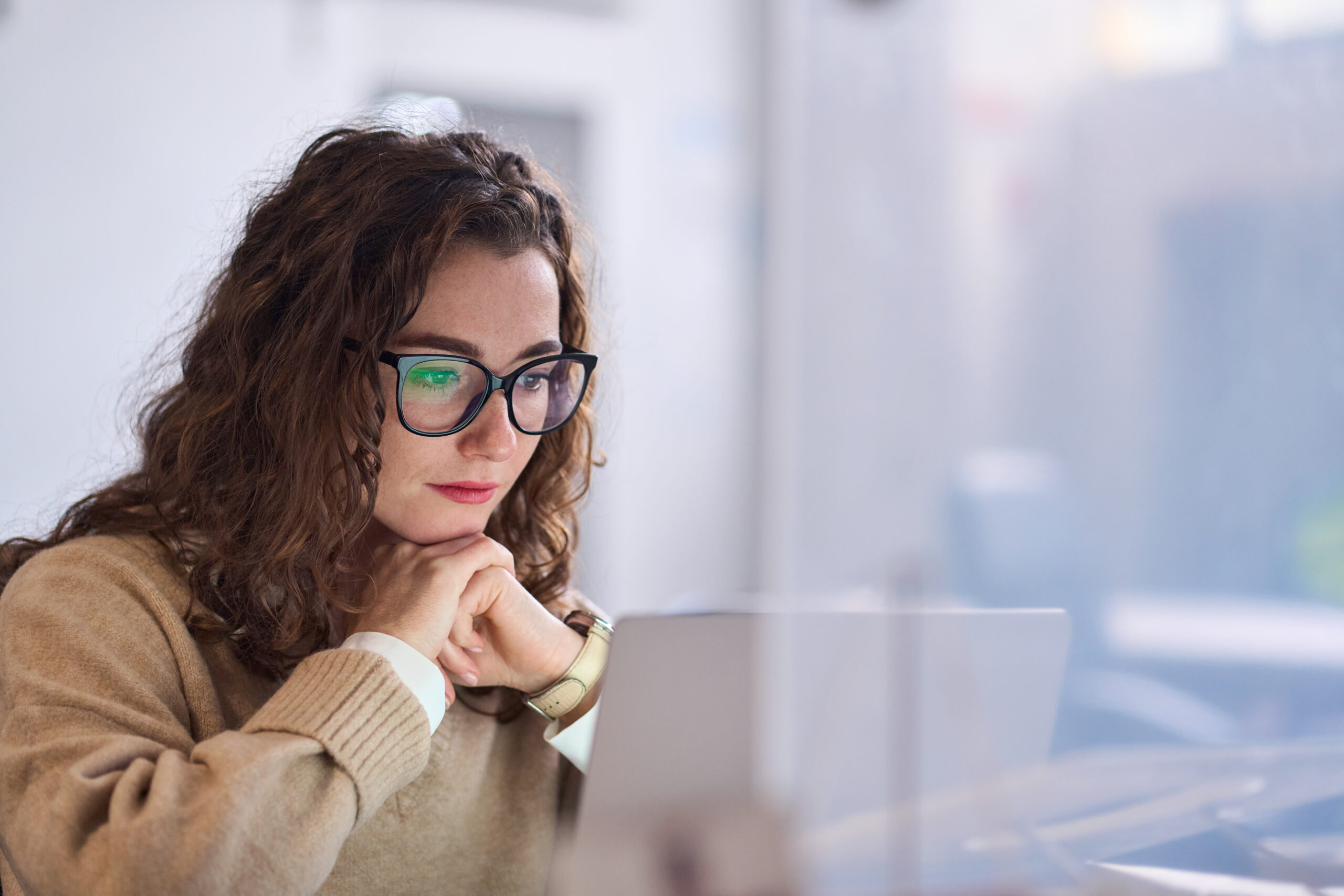 Young Serious Busy Professional Business Woman Employee Or Stude About pdl